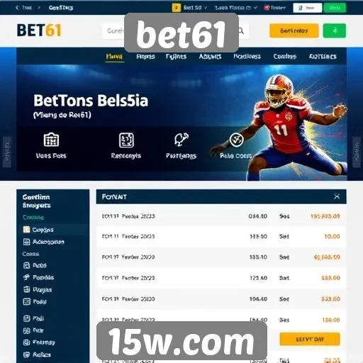 Recursos e funcionalidades do site bet61